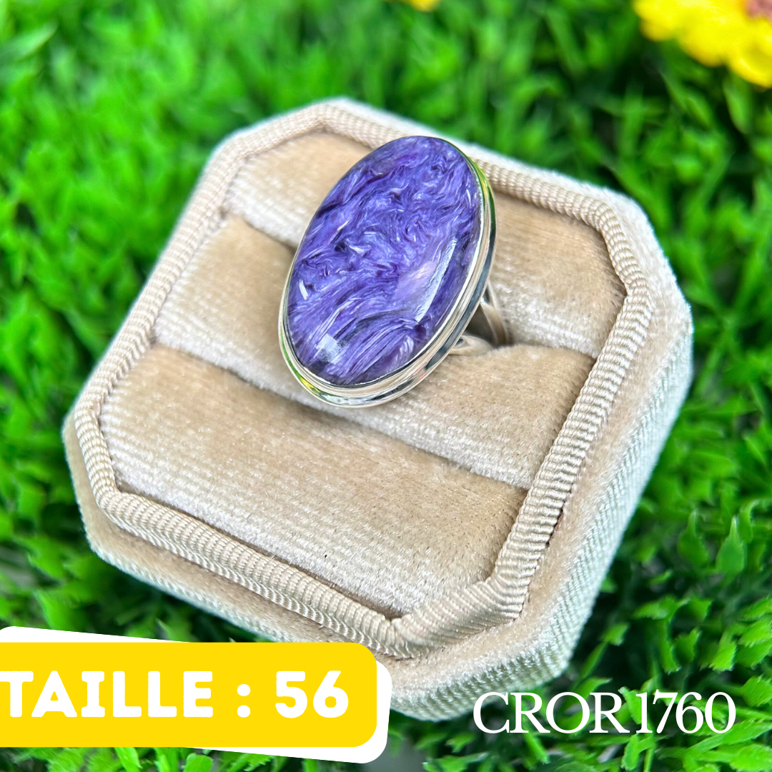 Bague Argent Charoite
