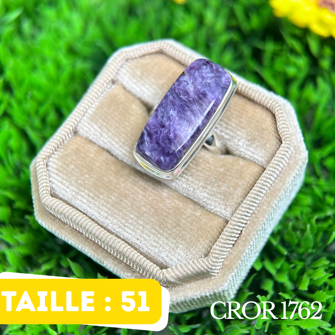 Bague Argent Charoite