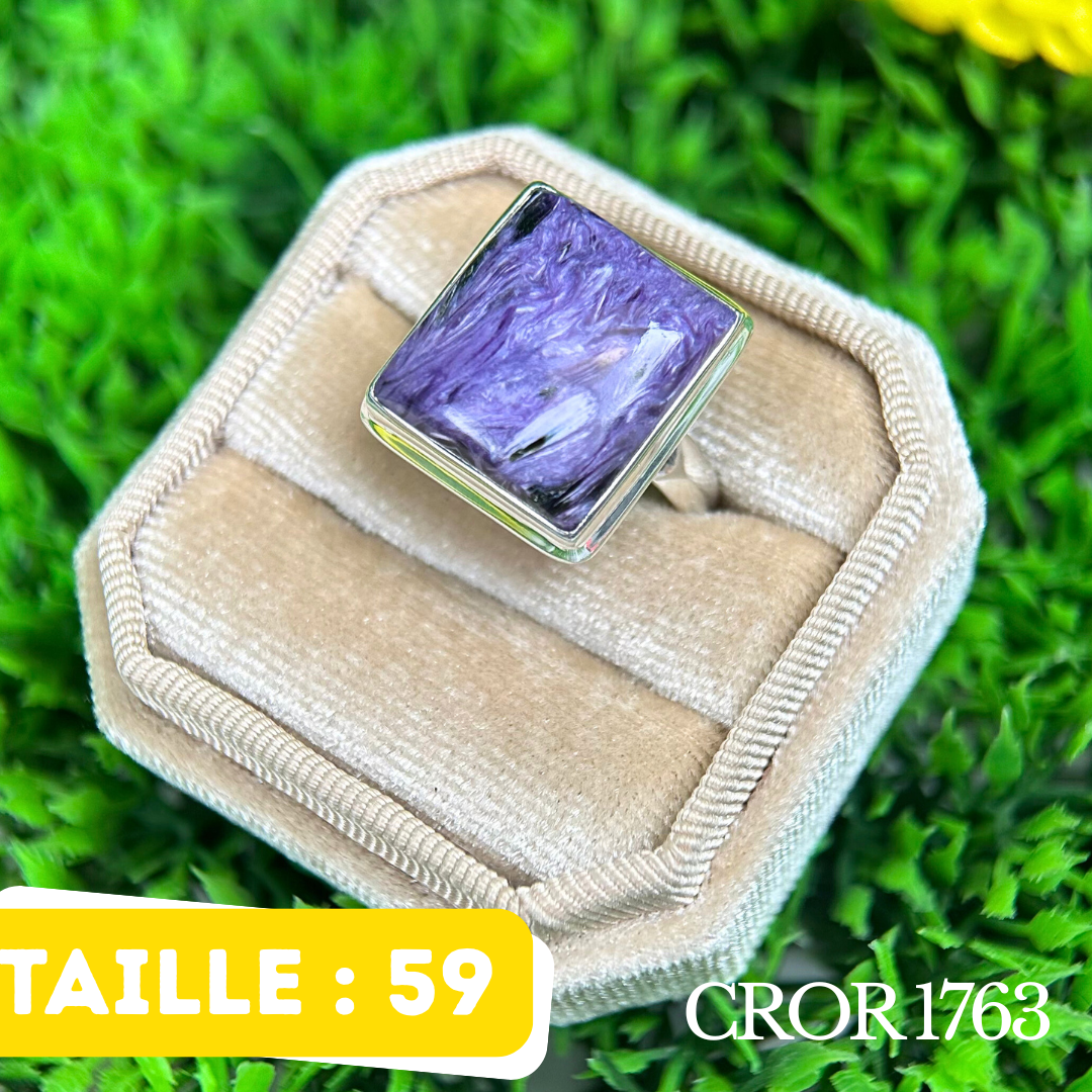 Bague Argent Charoite