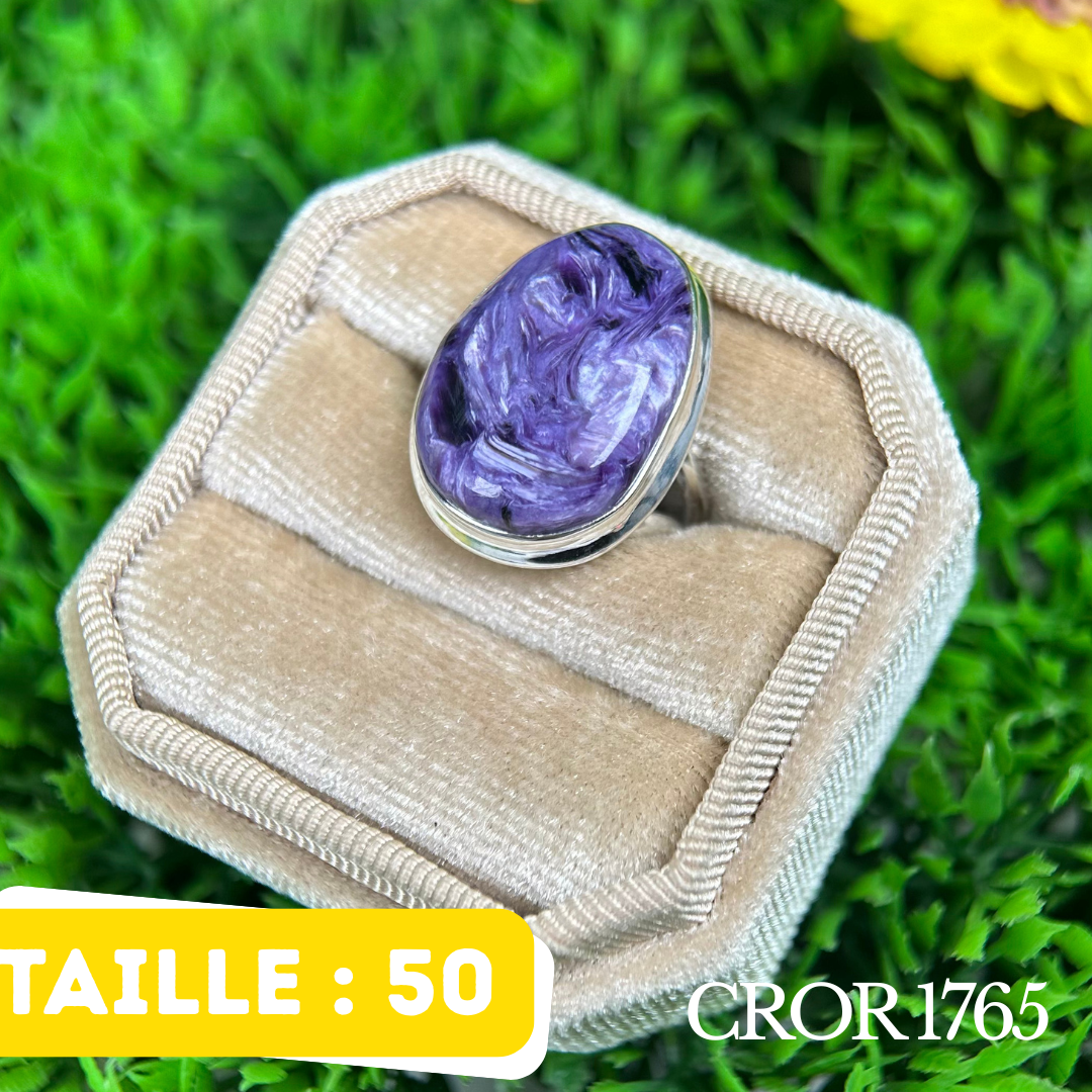 Bague Argent Charoite