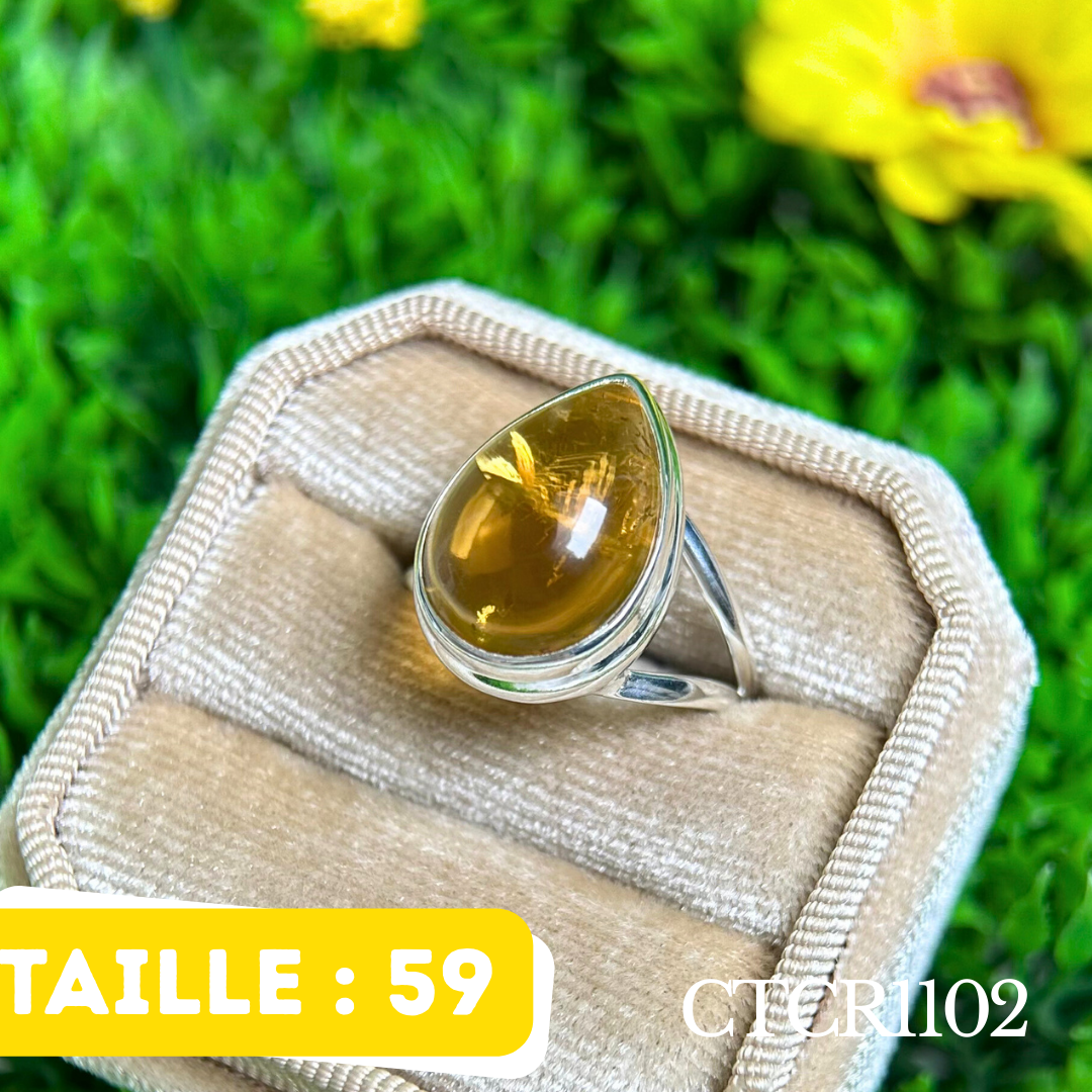 Bague argent Citrine