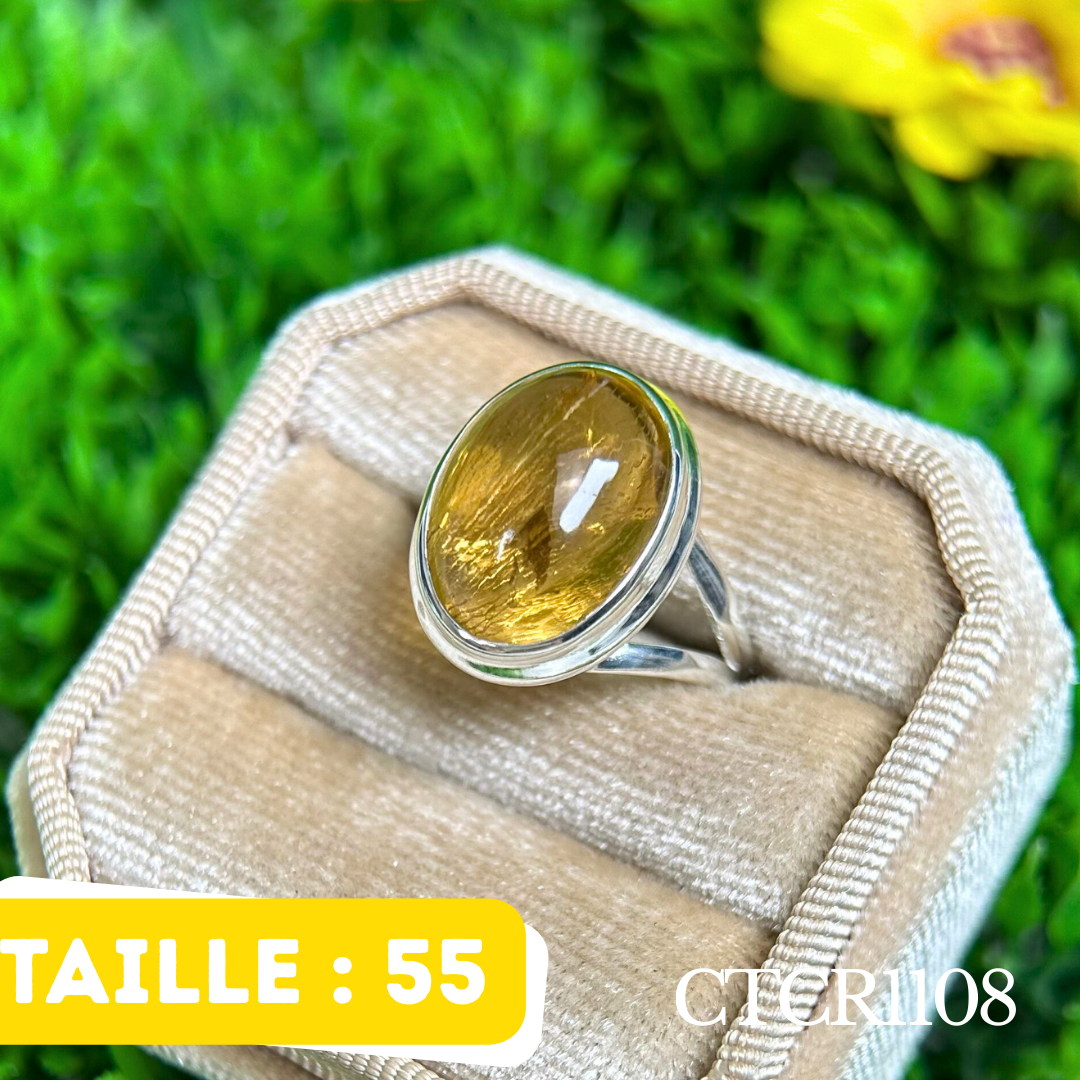 Bague argent Citrine