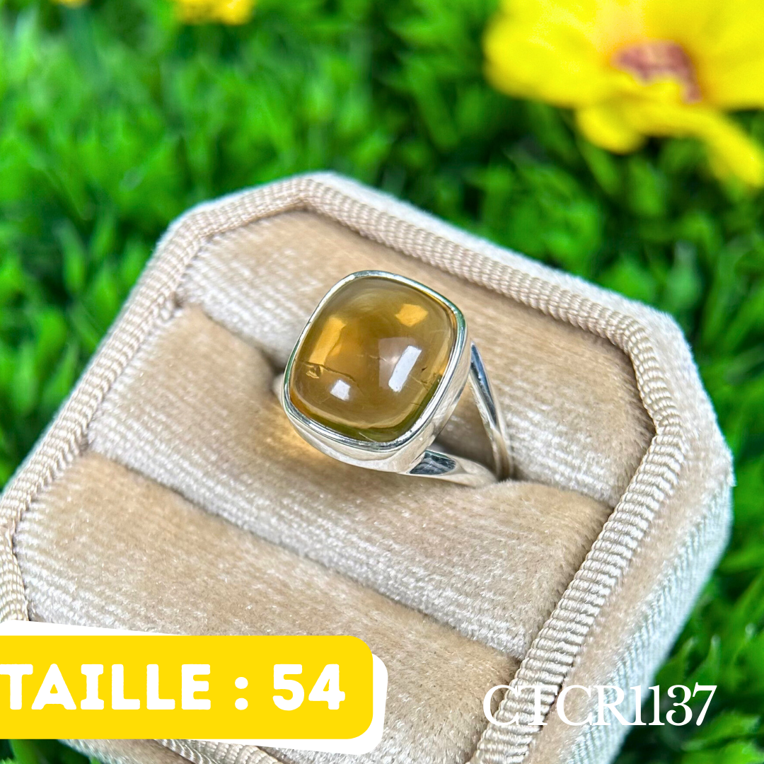 Bague argent Citrine