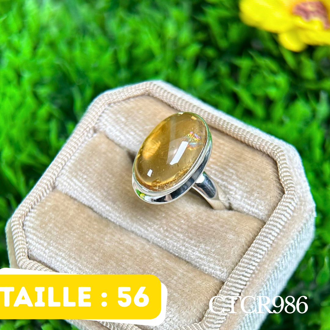 Bague argent Citrine