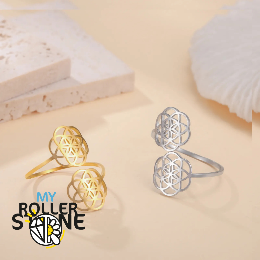 Bague Double Fleur de vie - Bagues