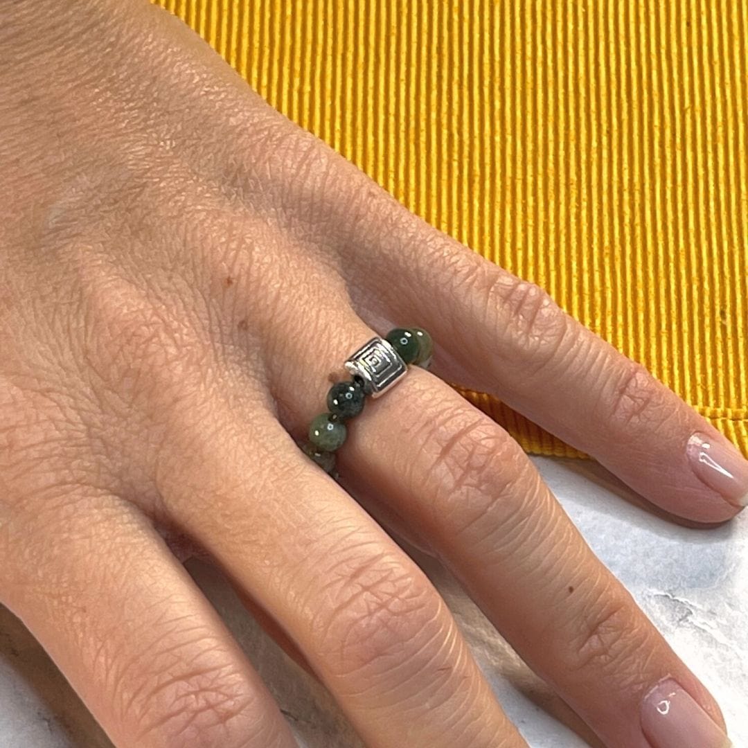 Bague élastique perle - Bagues