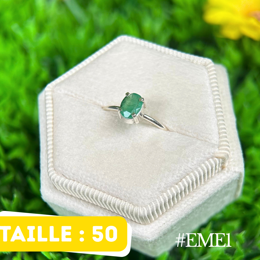 Bague Émeraude Argent #EME1