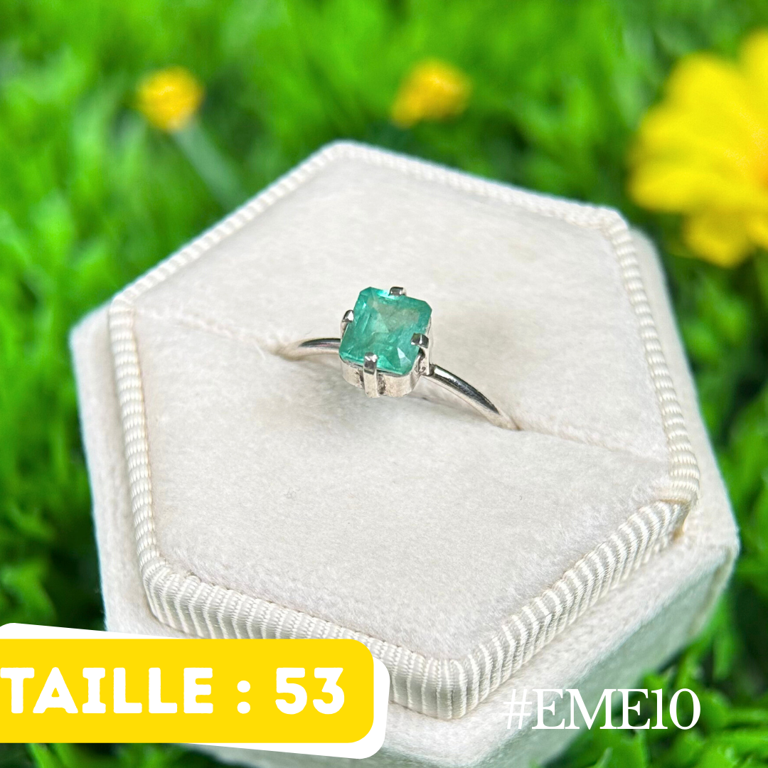 Bague Émeraude Argent #EME10