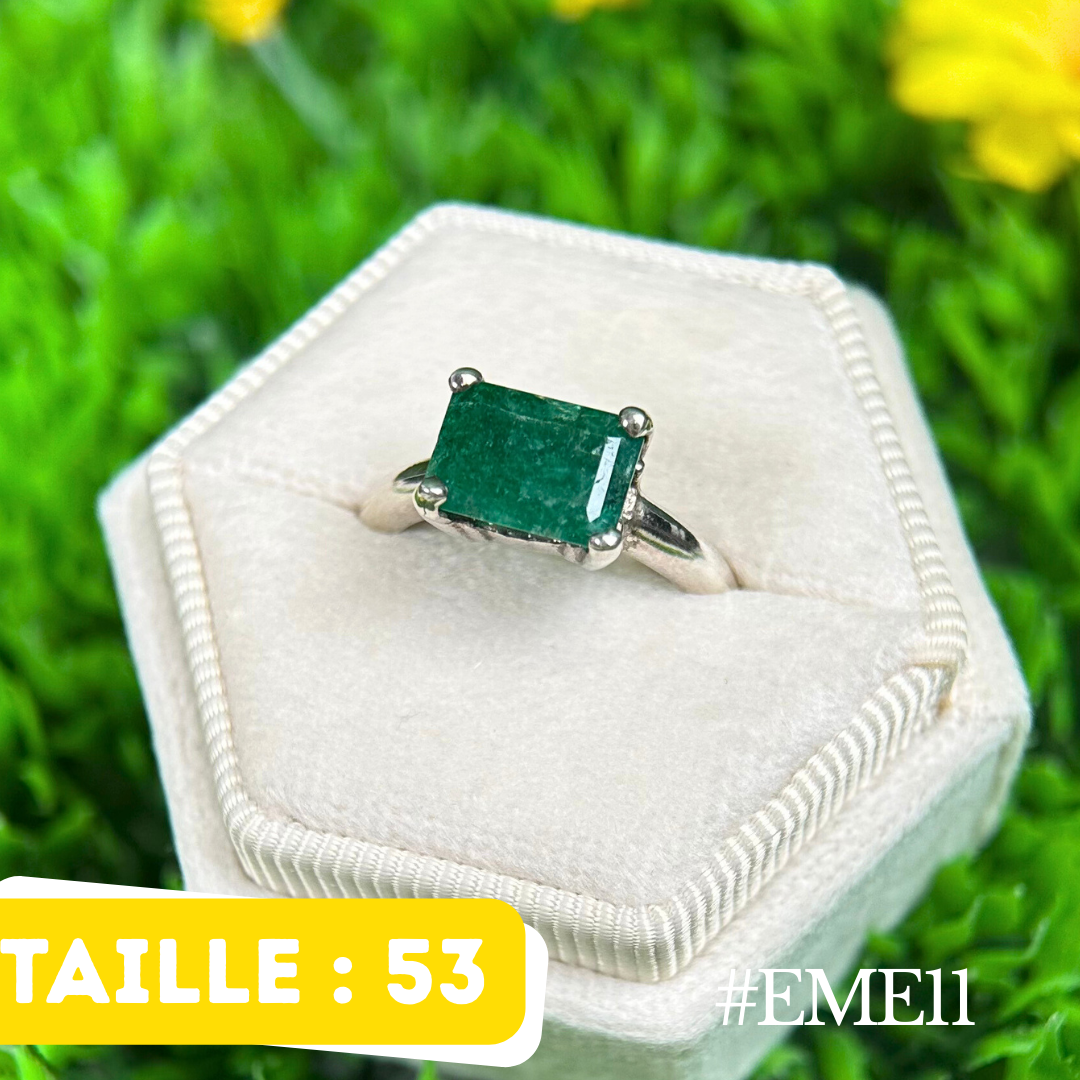 Bague Émeraude Argent #EME11