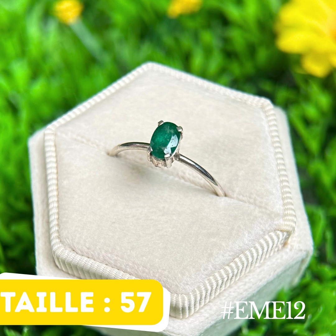 Bague Émeraude Argent #EME12