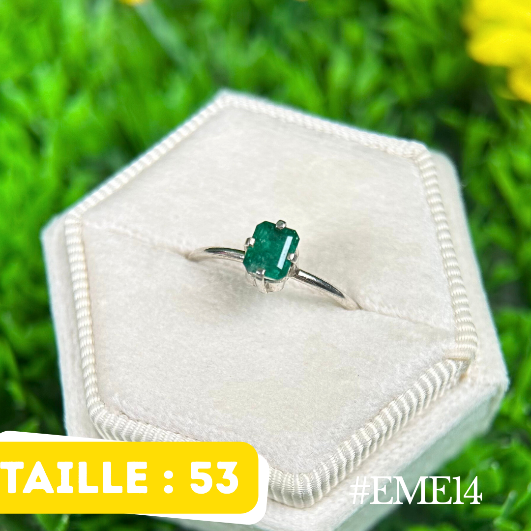 Bague Émeraude Argent #EME14