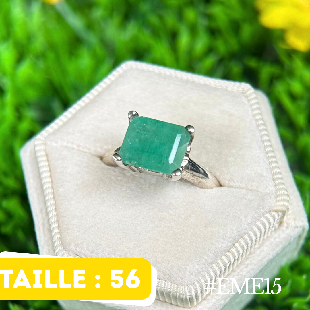 Bague Émeraude Argent #EME15