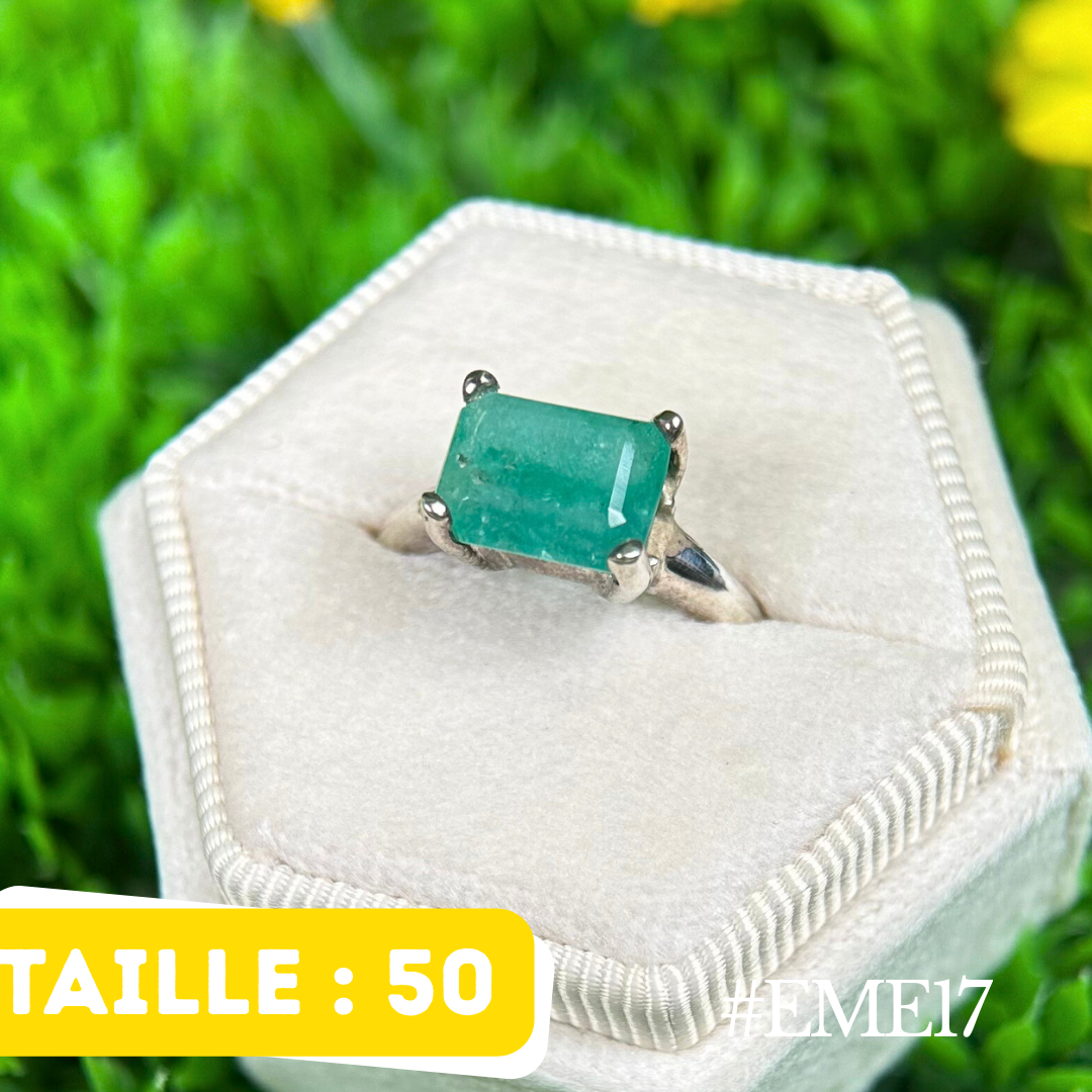 Bague Émeraude Argent #EME17