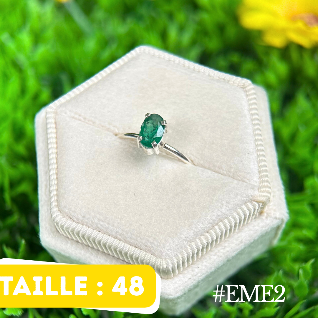 Bague Émeraude Argent #EME2