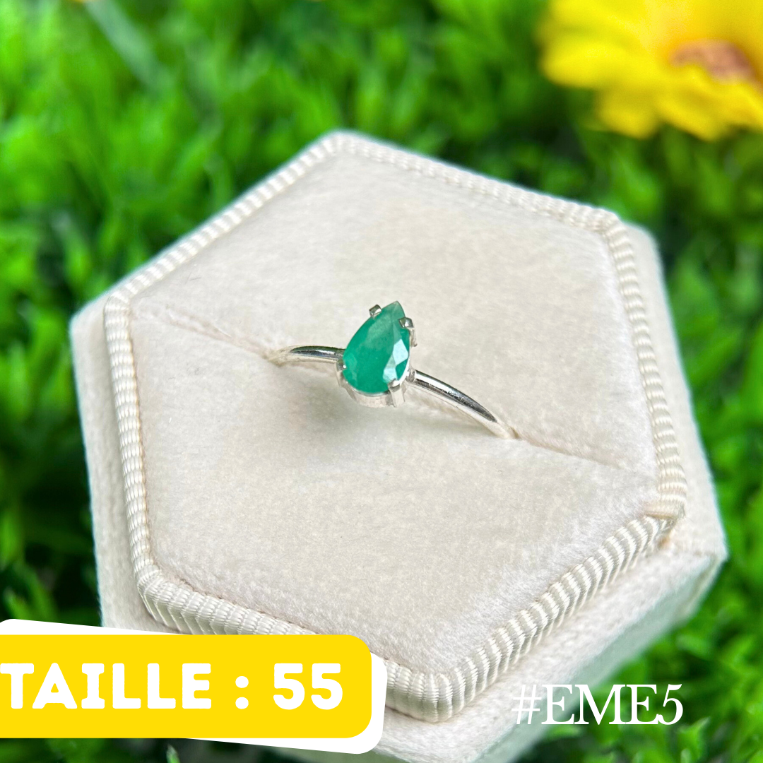 Bague Émeraude Argent #EME5