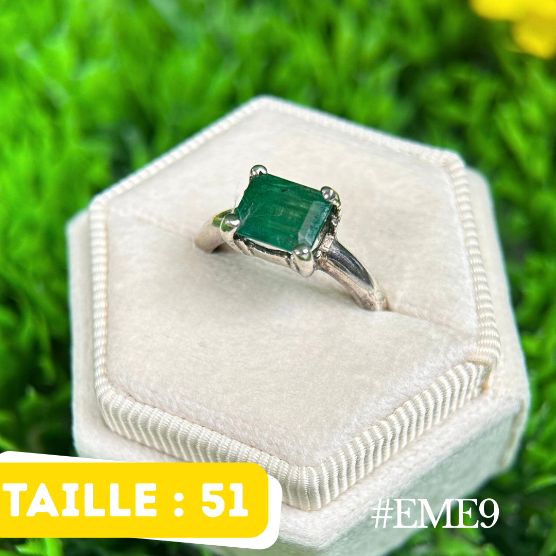 Bague Émeraude Argent #EME9