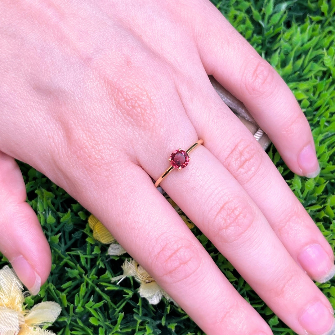 Bague Argent Grenat #8