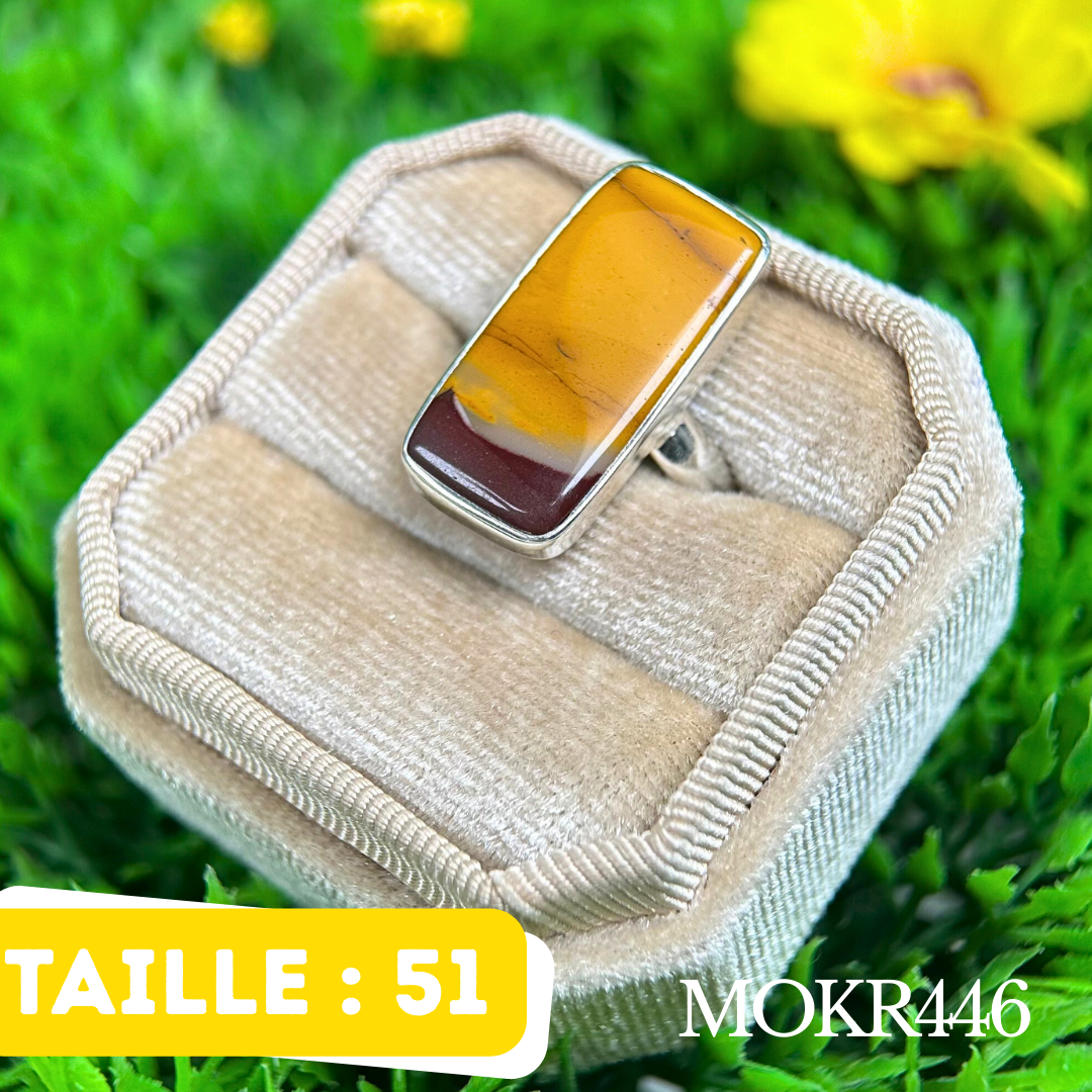 Bague argent Jaspe mookaite