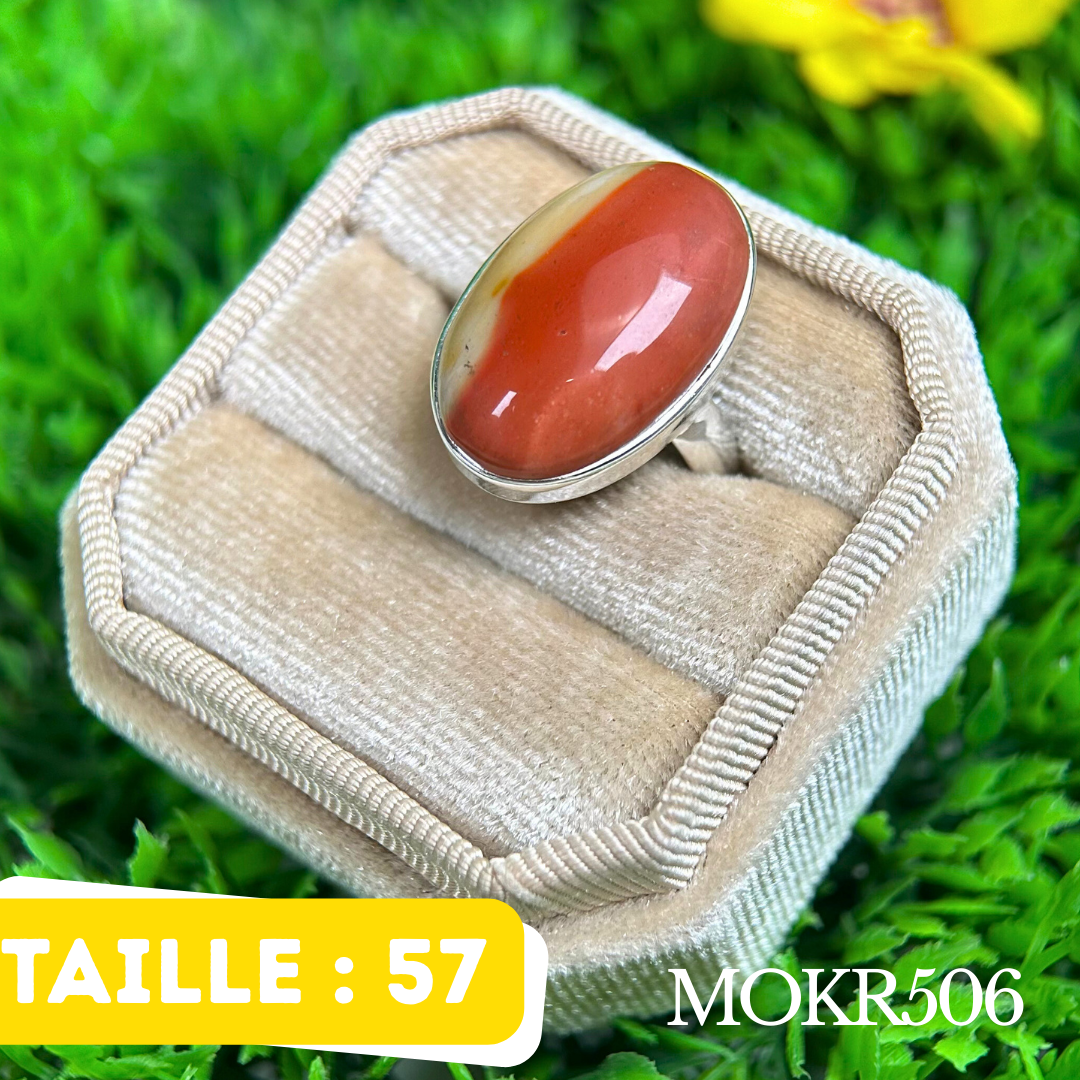 Bague argent Jaspe mookaite