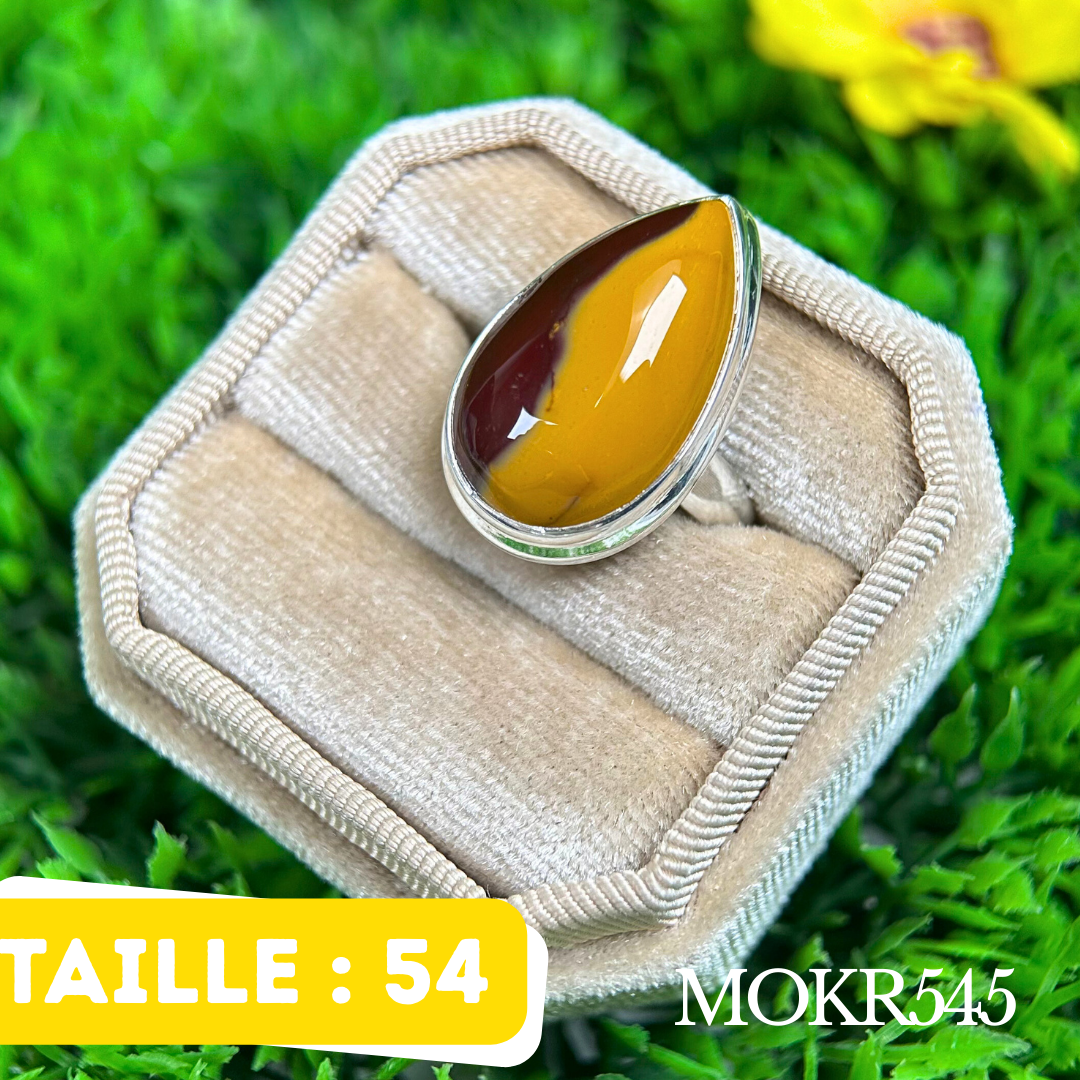 Bague argent Jaspe mookaite