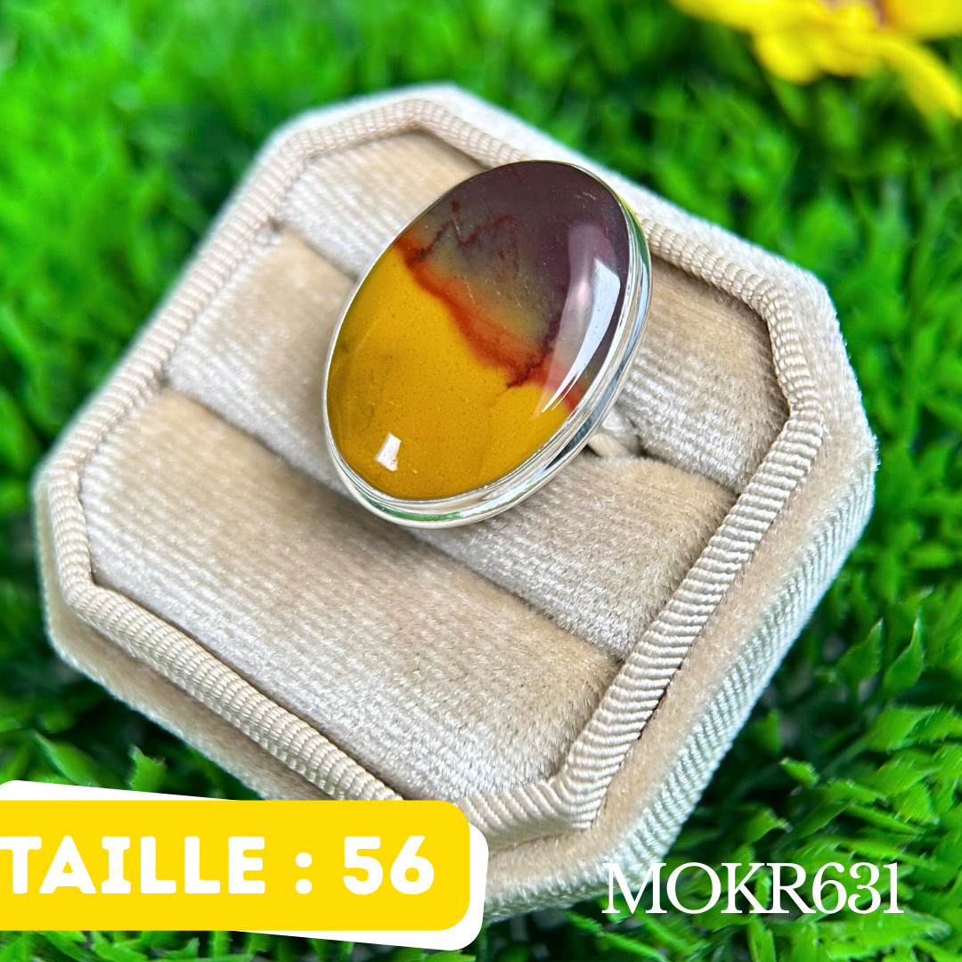 Bague argent Jaspe mookaite