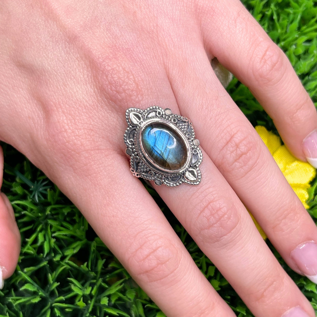 Bague Labradorite Bluefire Argent #2