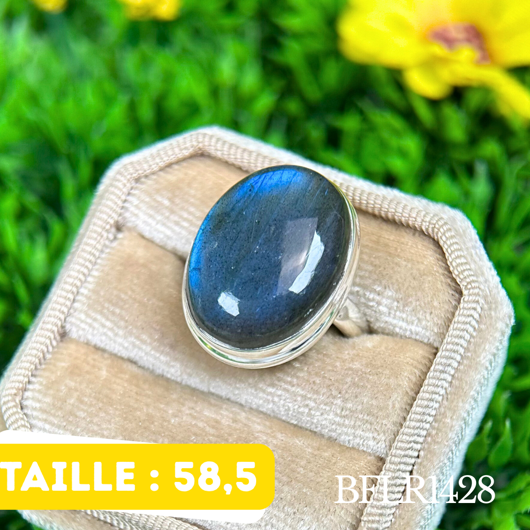 Bague Argent Labradorite Bluefire