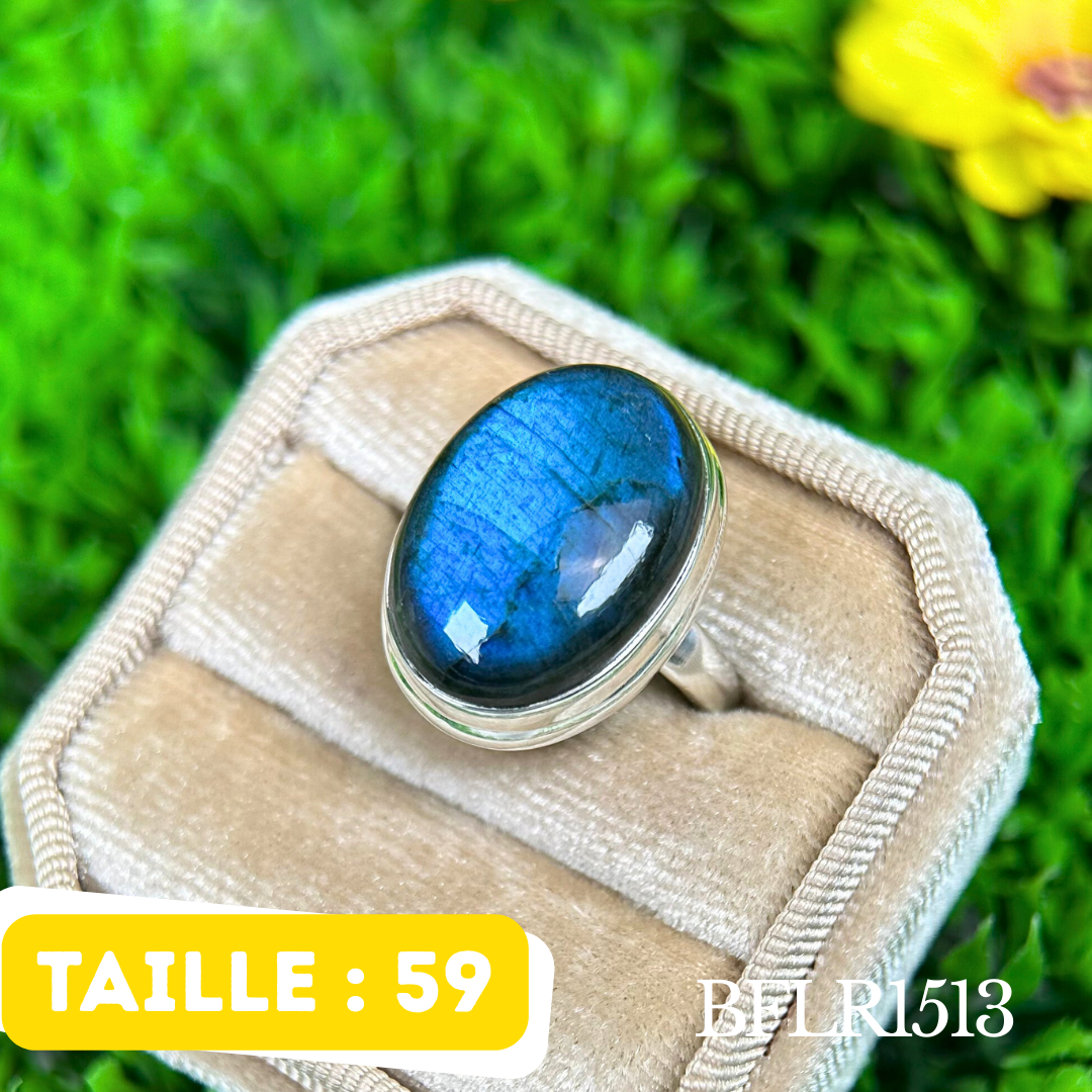Bague Argent Labradorite Bluefire
