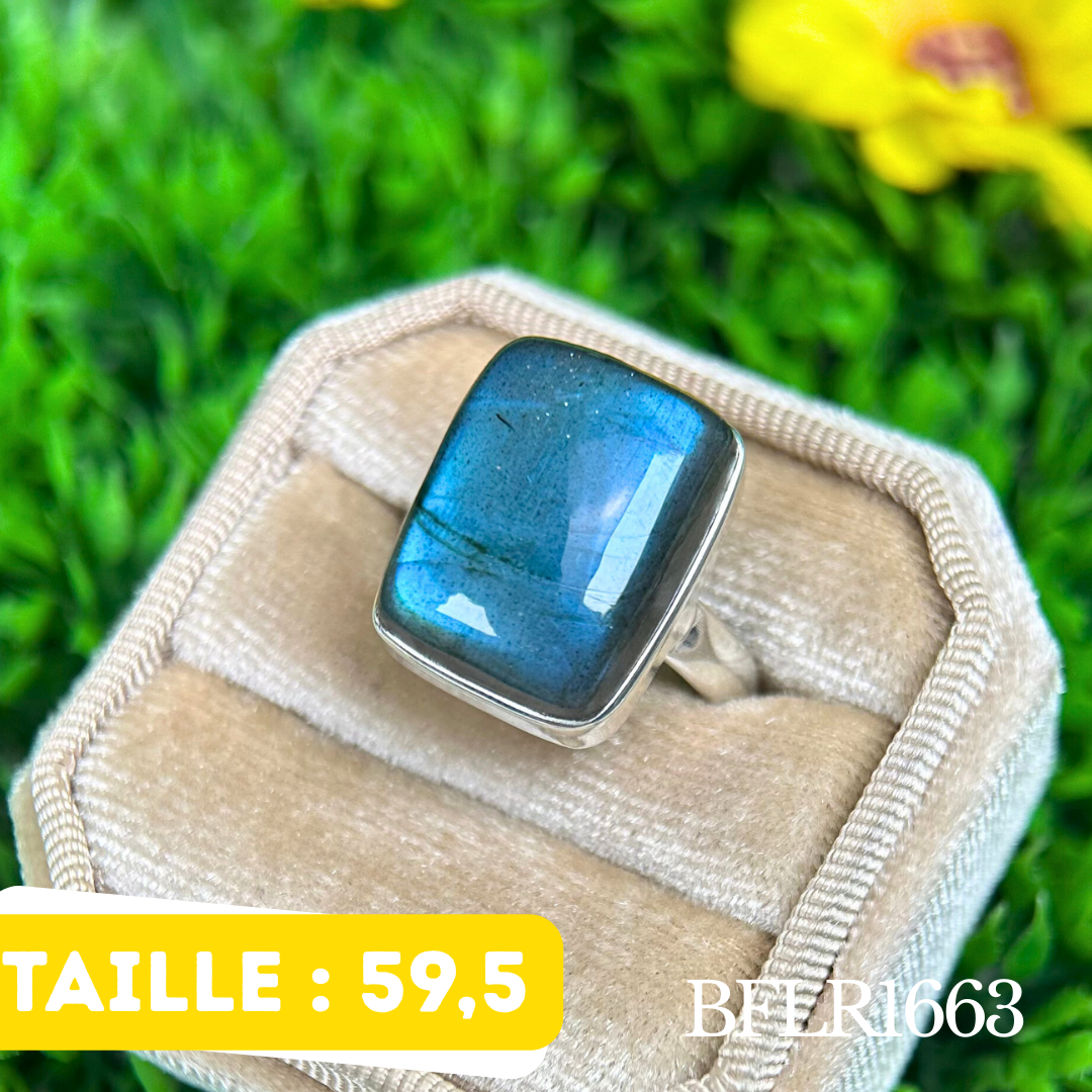 Bague Argent Labradorite Bluefire