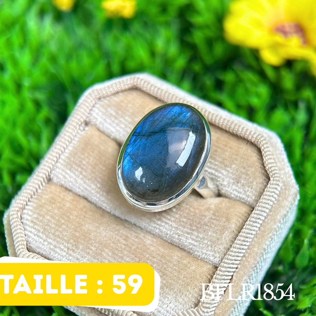 Bague Argent Labradorite Bluefire