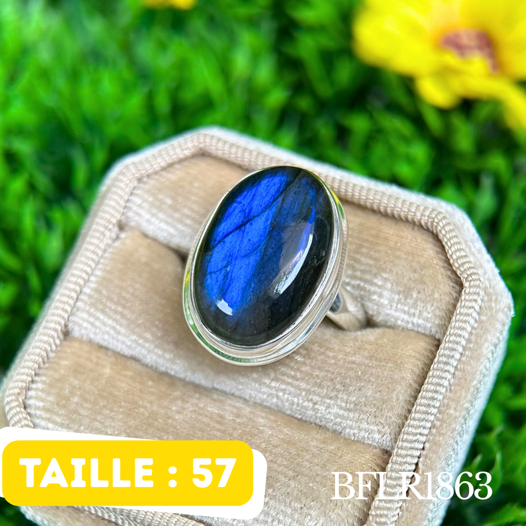 Bague Argent Labradorite Bluefire