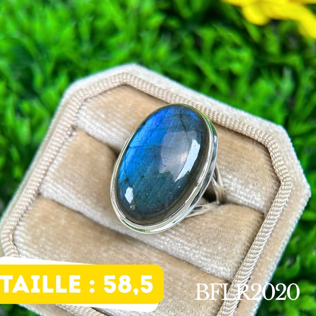 Bague Argent Labradorite Bluefire