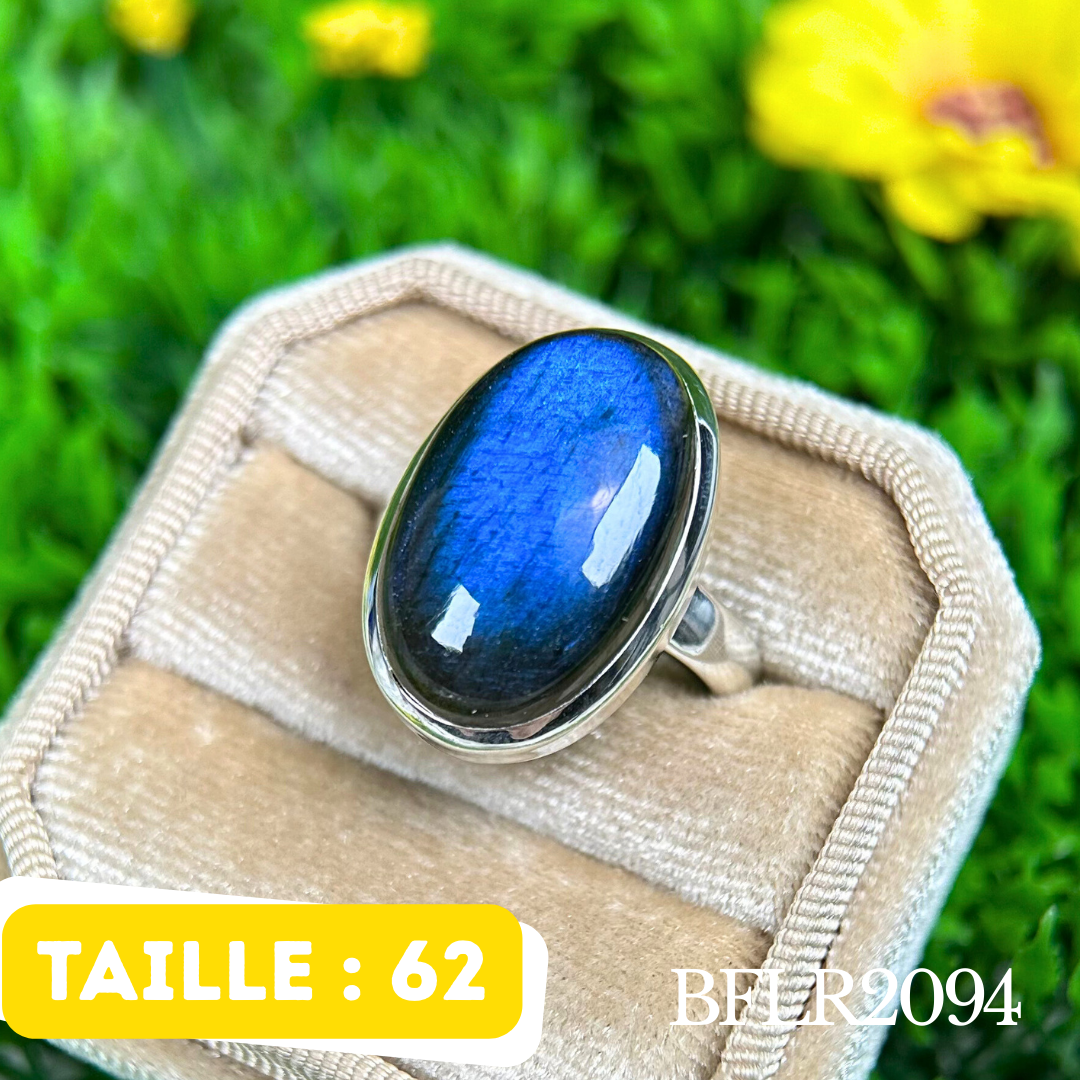 Bague Argent Labradorite Bluefire