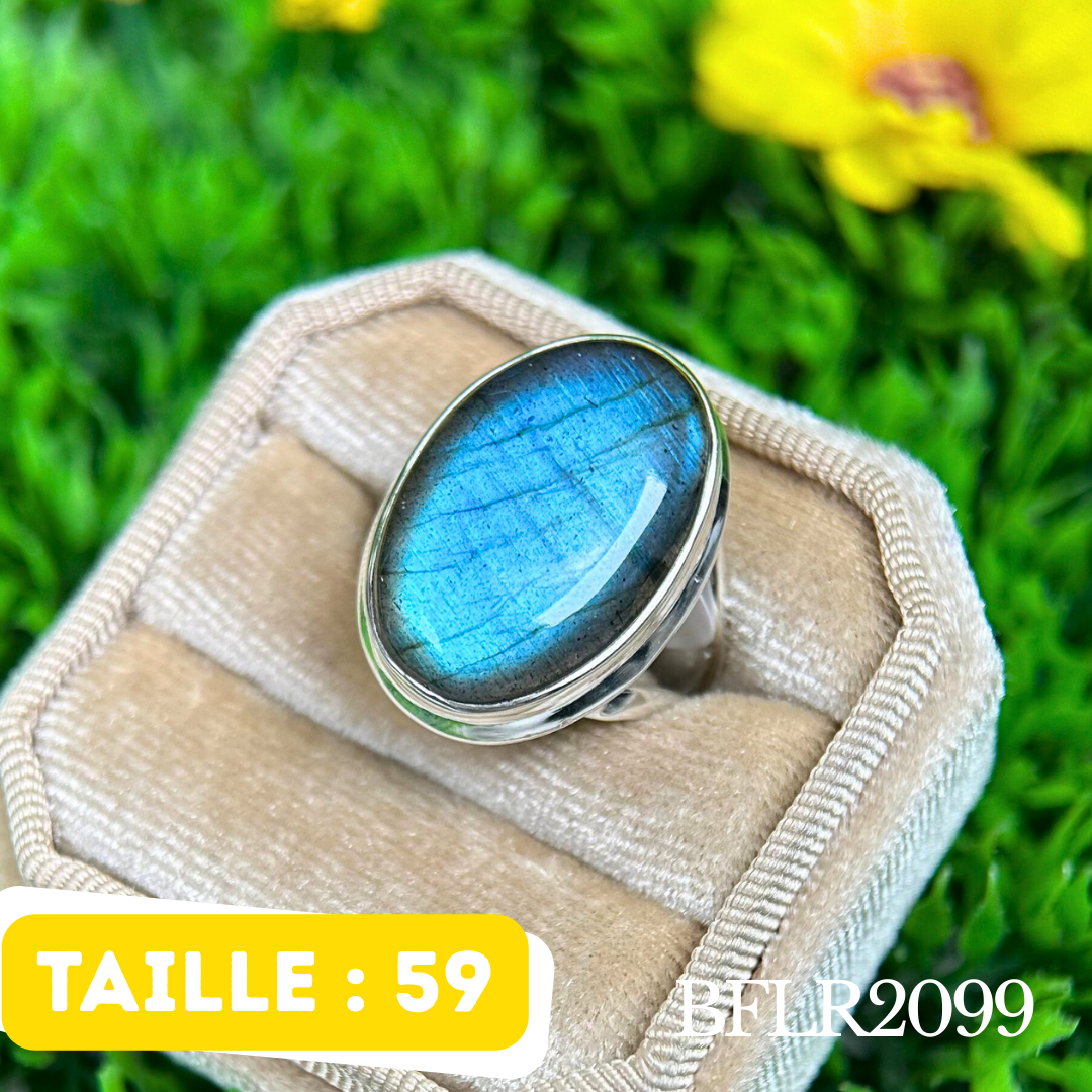 Bague Argent Labradorite Bluefire