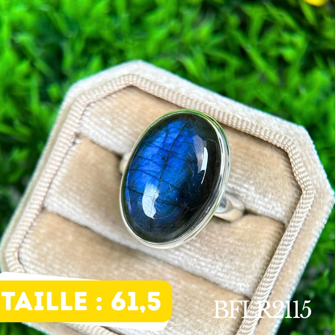 Bague Argent Labradorite Bluefire