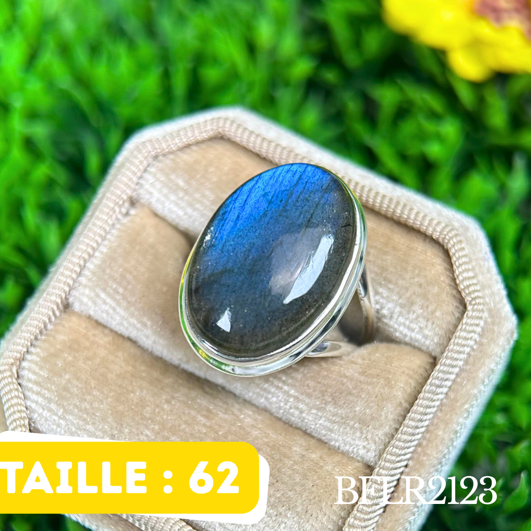 Bague Argent Labradorite Bluefire