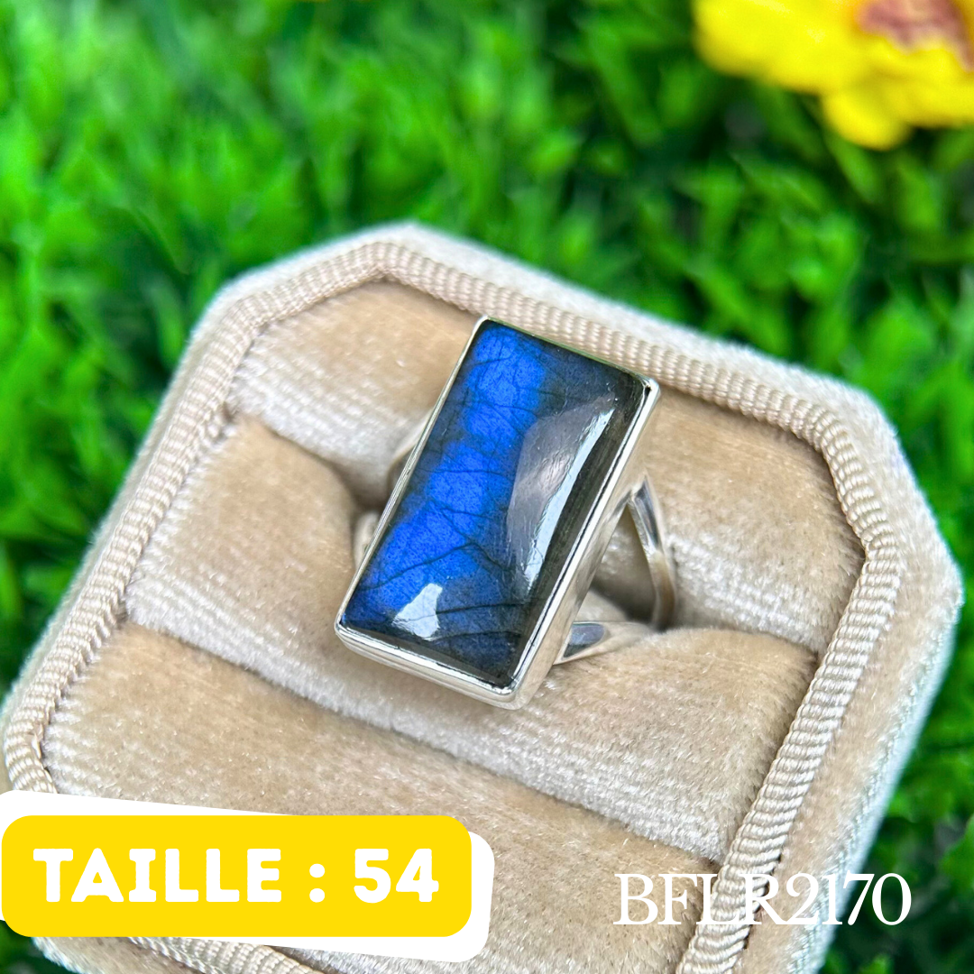 Bague Argent Labradorite Bluefire