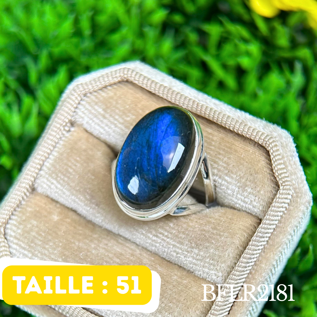 Bague Argent Labradorite Bluefire