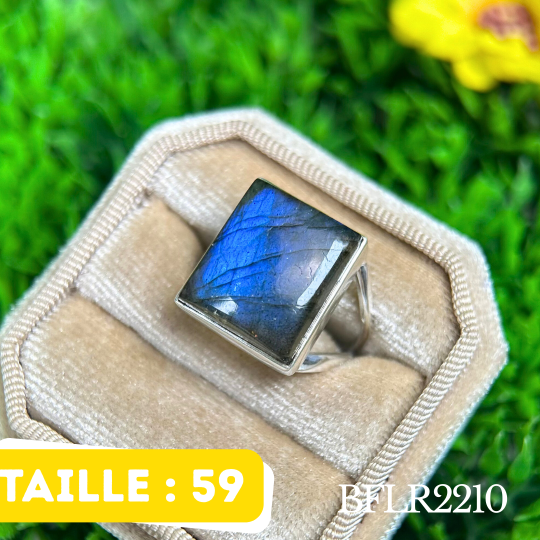 Bague Argent Labradorite Bluefire
