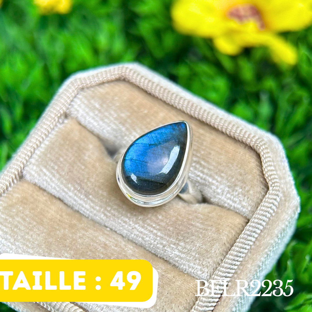 Bague Argent Labradorite Bluefire