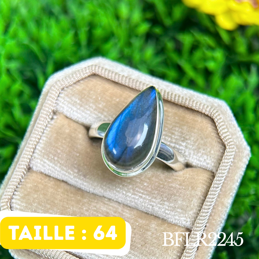 Bague Argent Labradorite Bluefire