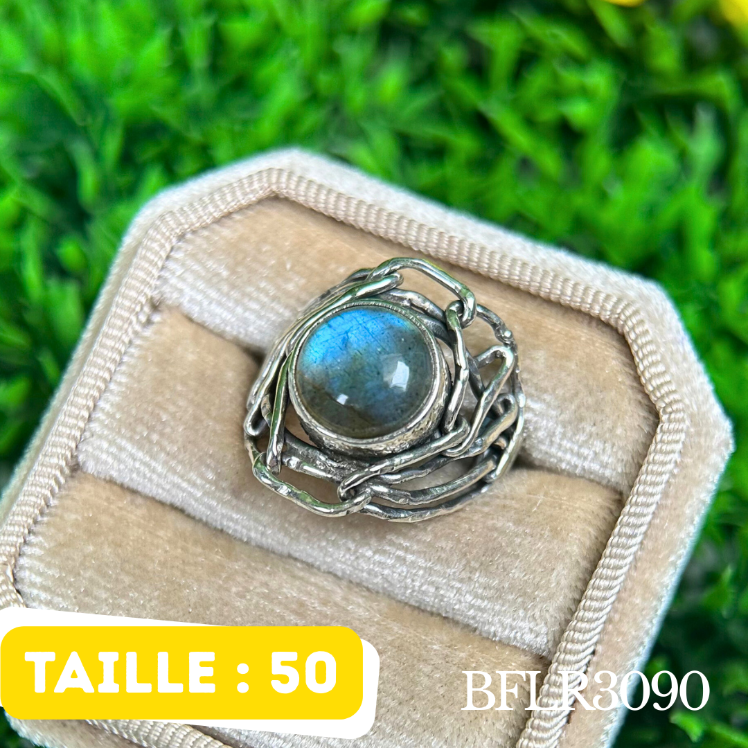 Bague Argent Labradorite Bluefire