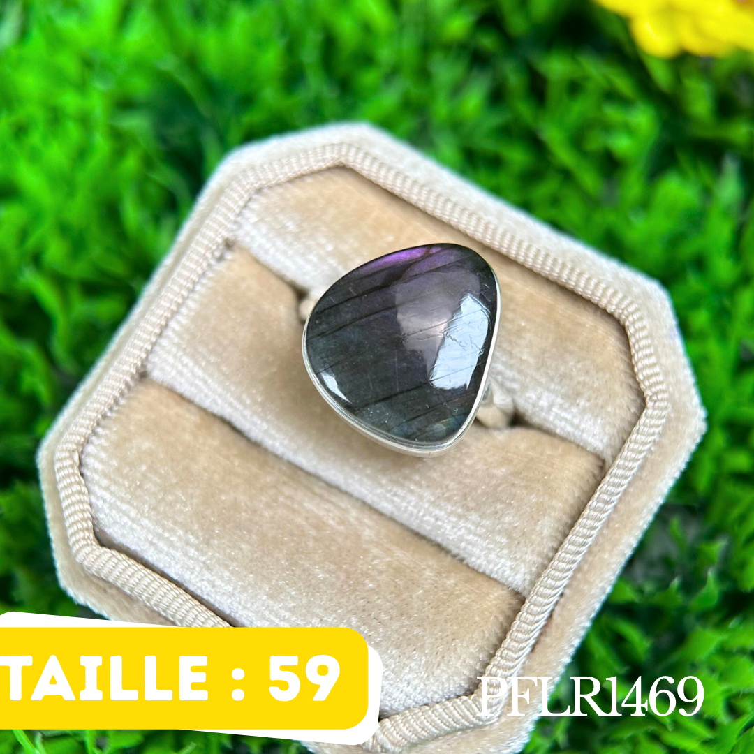 Bague argent Labradorite Purple fire