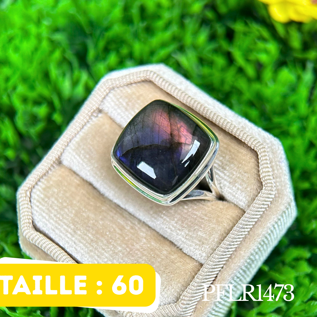 Bague argent Labradorite Purple fire