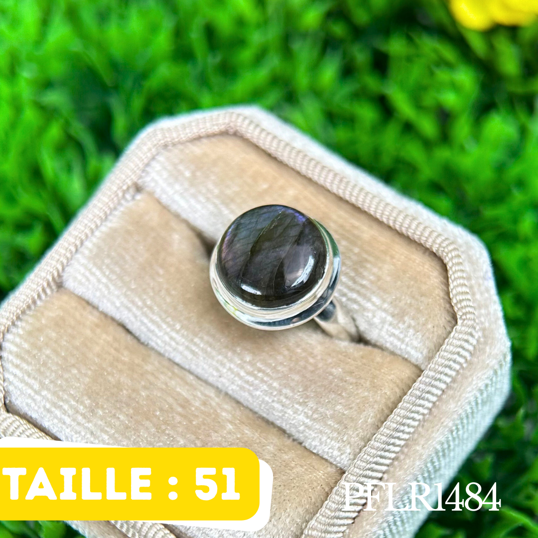 Bague argent Labradorite Purple fire