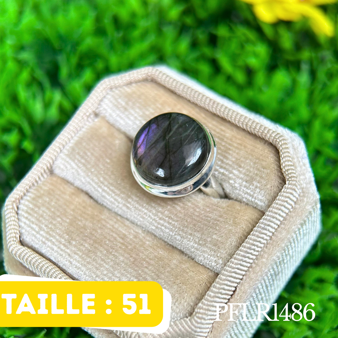 Bague argent Labradorite Purple fire