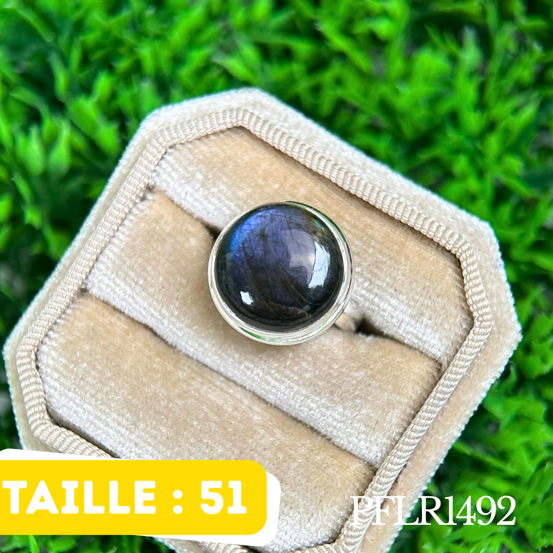 Bague argent Labradorite Purple fire