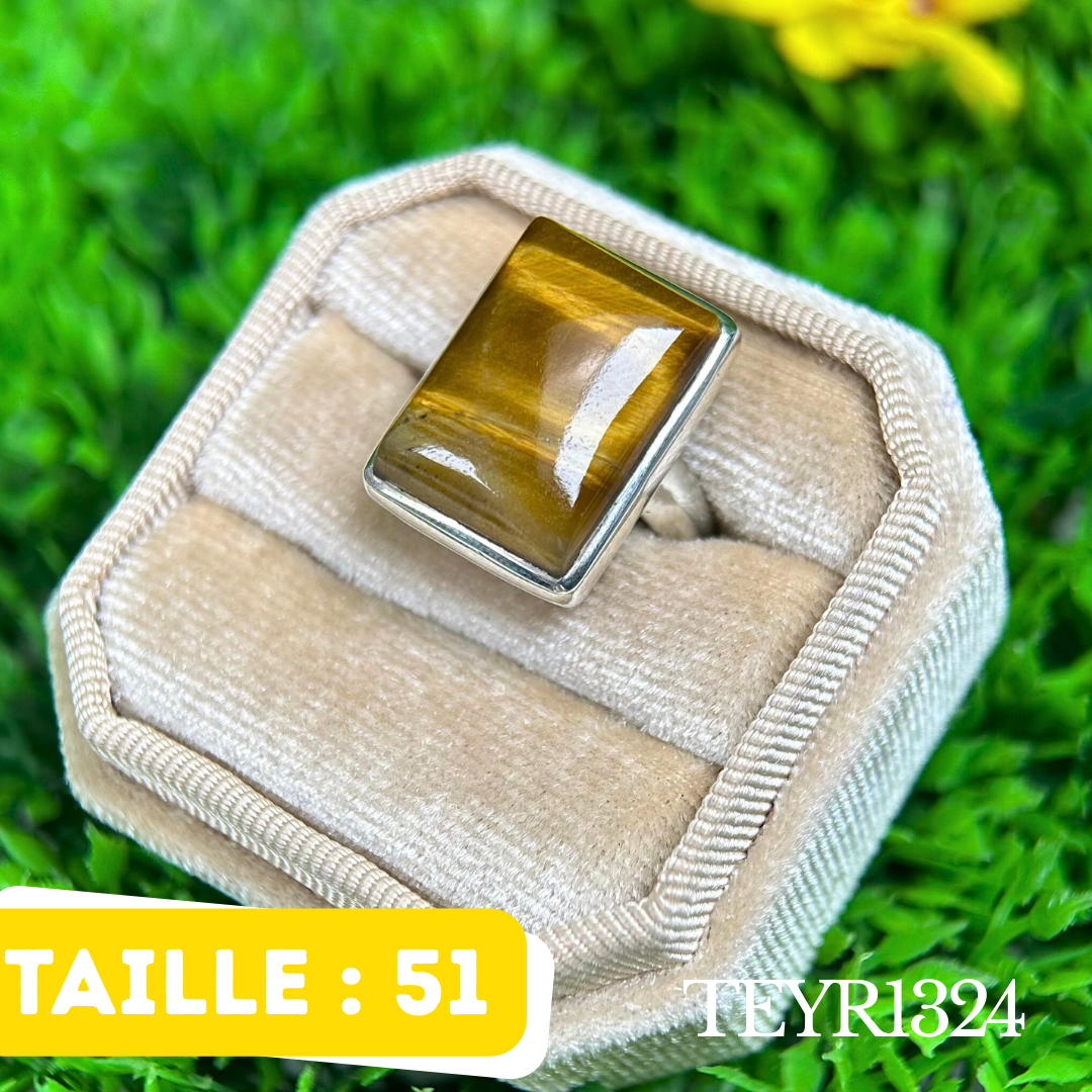 Bague argent Oeil de tigre
