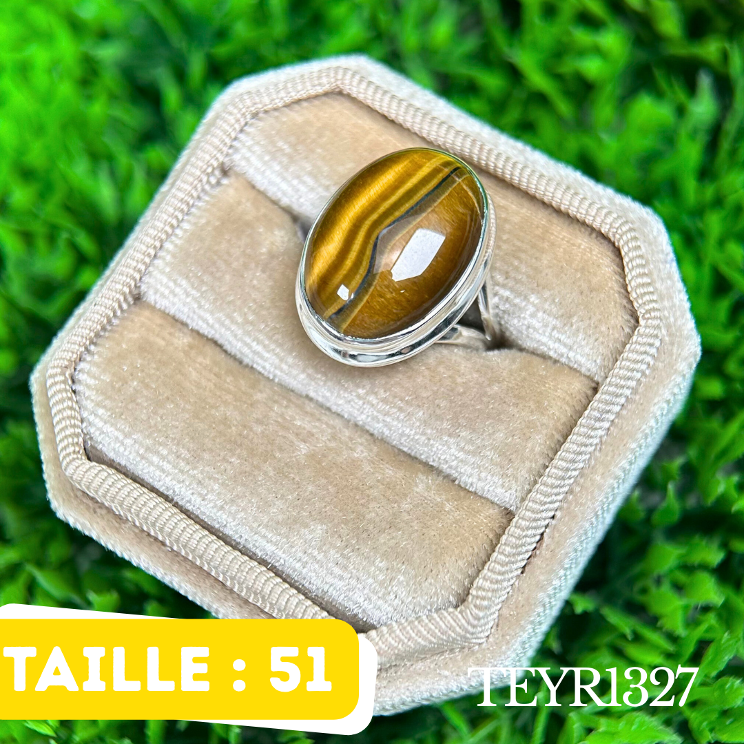 Bague argent Oeil de tigre