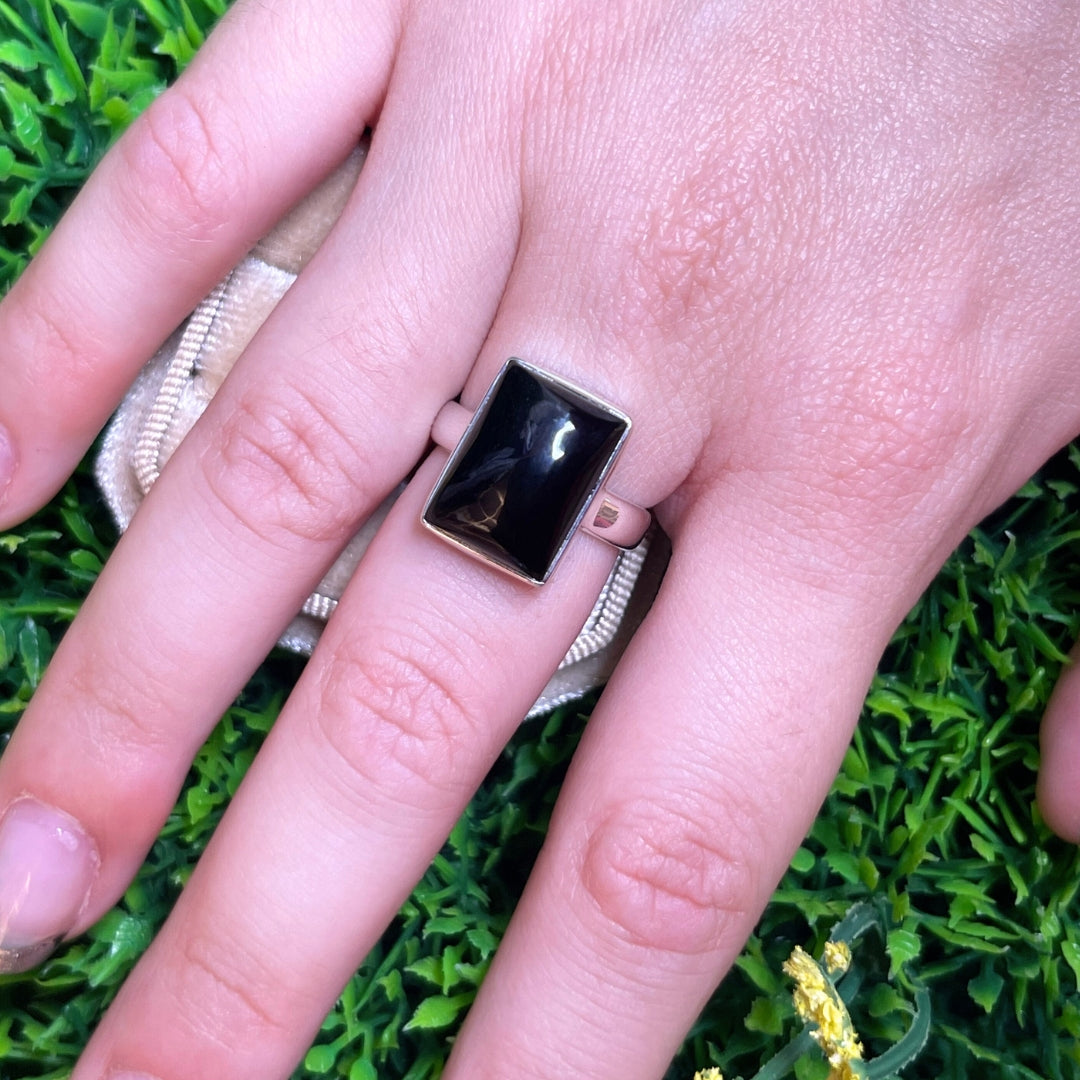 Bague Onyx Argent #1 - Bagues